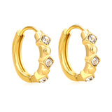 3.2*11.4mm diamond-shaped sticky imitation white Czech diamonds/pearl earrings 2.2*10mm inner diameter earrings gold color