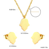 Glossy set Gold/light blue Earrings: 8.7*10.8mm Pendant: 10.7*13.6mm 0.3 cross chain 40+5cm+6mm round plate