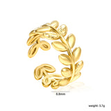 Open-end ring 8.8mm high Steel/gold color