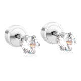 12 pair 3-5mm steel color/gold/rose gold pat plug earrings