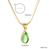 5mm Six Claws Round White Diamond Pendant 40+5cm+6mm Round Tail Plaque Necklace Steel/Golden