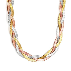 8mm*40+5cm+6mm Tricolor Braided Matching Chain Colorful