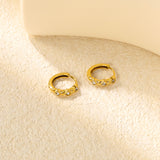 3.2*11.4mm diamond-shaped sticky imitation white Czech diamonds/pearl earrings 2.2*10mm inner diameter earrings gold color