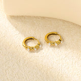 3.2*11.4mm diamond-shaped sticky imitation white Czech diamonds/pearl earrings 2.2*10mm inner diameter earrings gold color