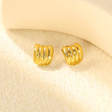 Fist Shaped Stud Earrings Gold
