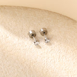 12 pair 3-5mm steel color/gold/rose gold pat plug earrings