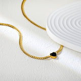 12.2mm White/Green Diamond Heart Pendant 4mm Golden Dragon Necklace 40+5cm+3*10mm Square Tail Plate/Cone Tail Plate Necklace Golden