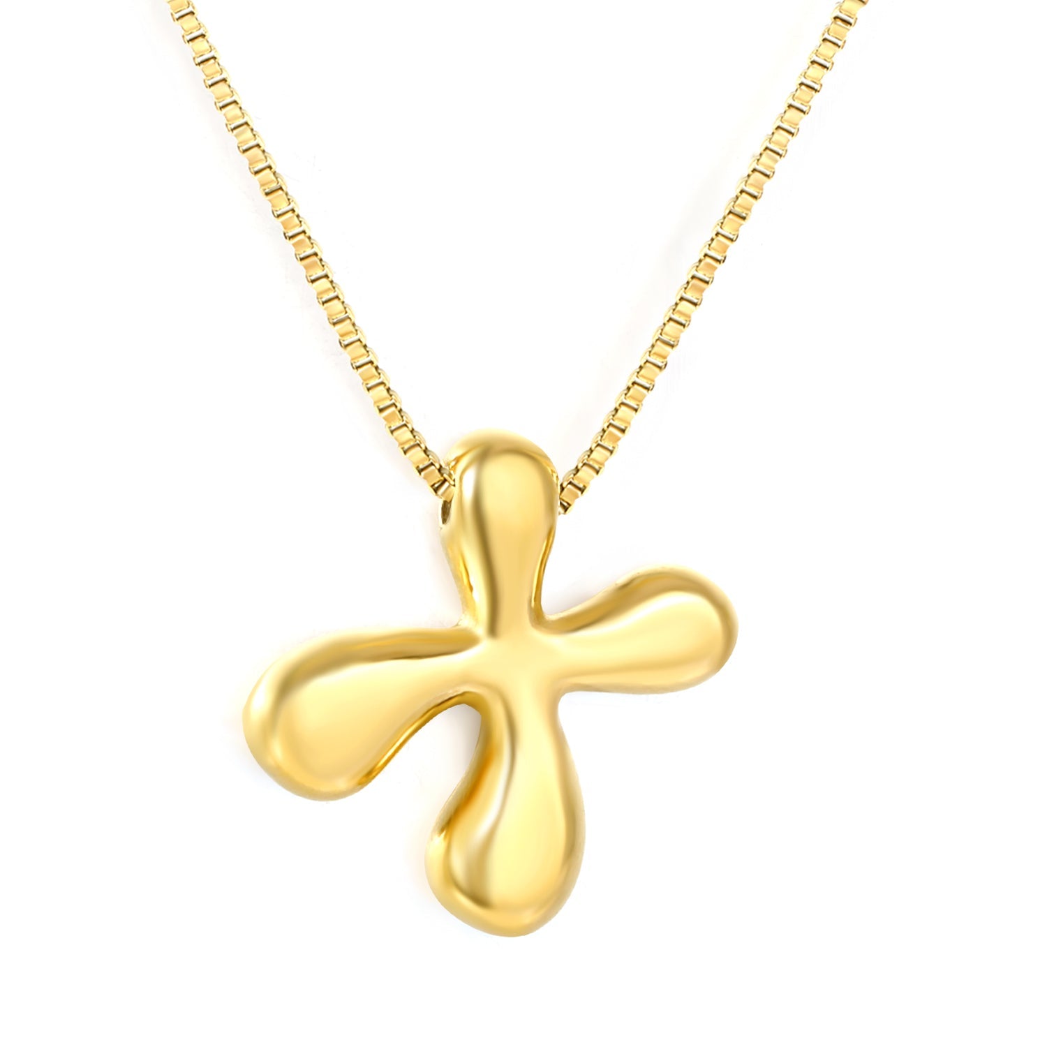 Alphabet Pendant A-Z 1.2 Box 40+5cm + 6mm Round Tail Tag Necklace Gold asonjewelry