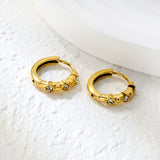 3.2*11.4mm diamond-shaped sticky imitation white Czech diamonds/pearl earrings 2.2*10mm inner diameter earrings gold color