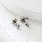 12 pair 3-5mm steel color/gold/rose gold pat plug earrings