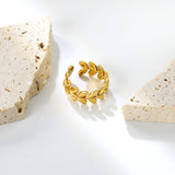Open-end ring 8.8mm high Steel/gold color