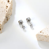 12 pair 3-5mm steel color/gold/rose gold pat plug earrings