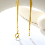 Razor/O Chain W4mm*40cm+Round Buckle O.D. 14.6mm Necklace Gold Color