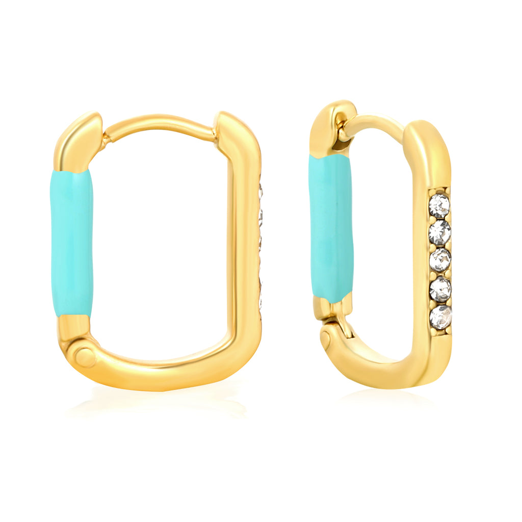 11.1*14.7mm Teardrop + Diamond Ear Cuff, Gold