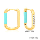 11.1*14.7mm Teardrop + Diamond Ear Cuff, Gold