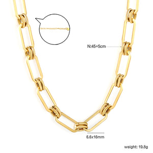 Vintage-Inspired Thick Gold Chain Necklace