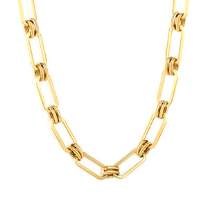 Vintage-Inspired Thick Gold Chain Necklace