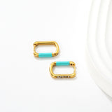 11.1*14.7mm Teardrop + Diamond Ear Cuff, Gold