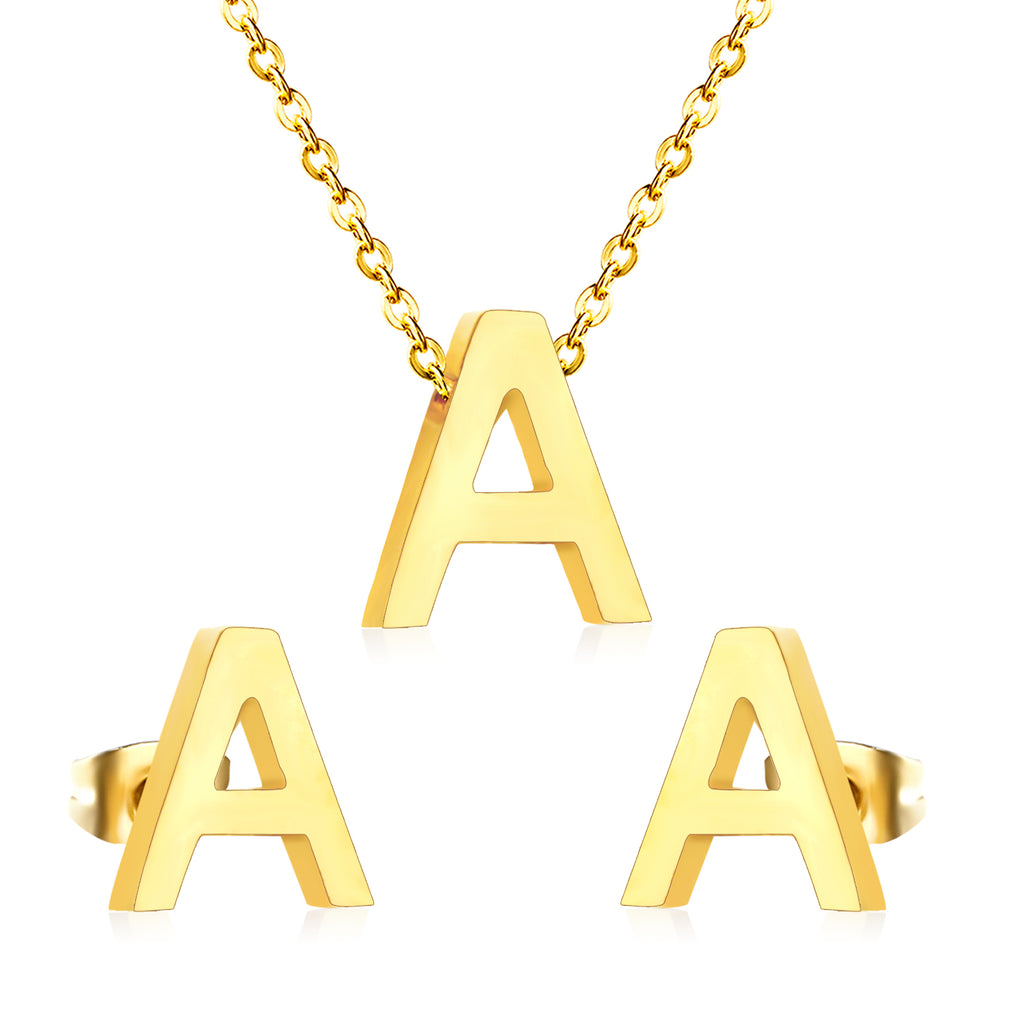 Steel/Gold Cut Letters Set without Diamonds A-Z