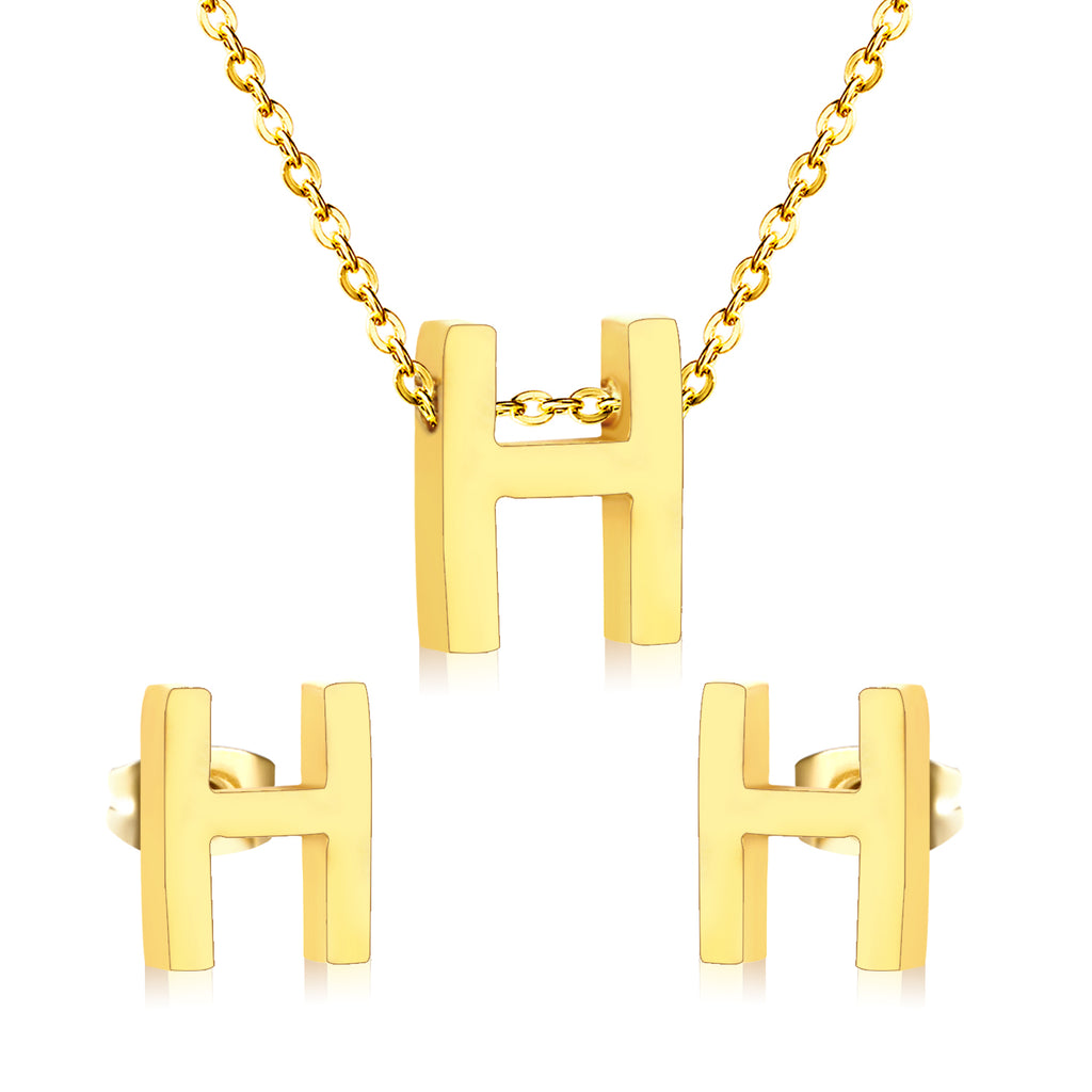 Steel/Gold Cut Letters Set without Diamonds A-Z