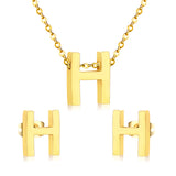 Steel/Gold Cut Letters Set without Diamonds A-Z