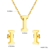 Steel/Gold Cut Letters Set without Diamonds A-Z