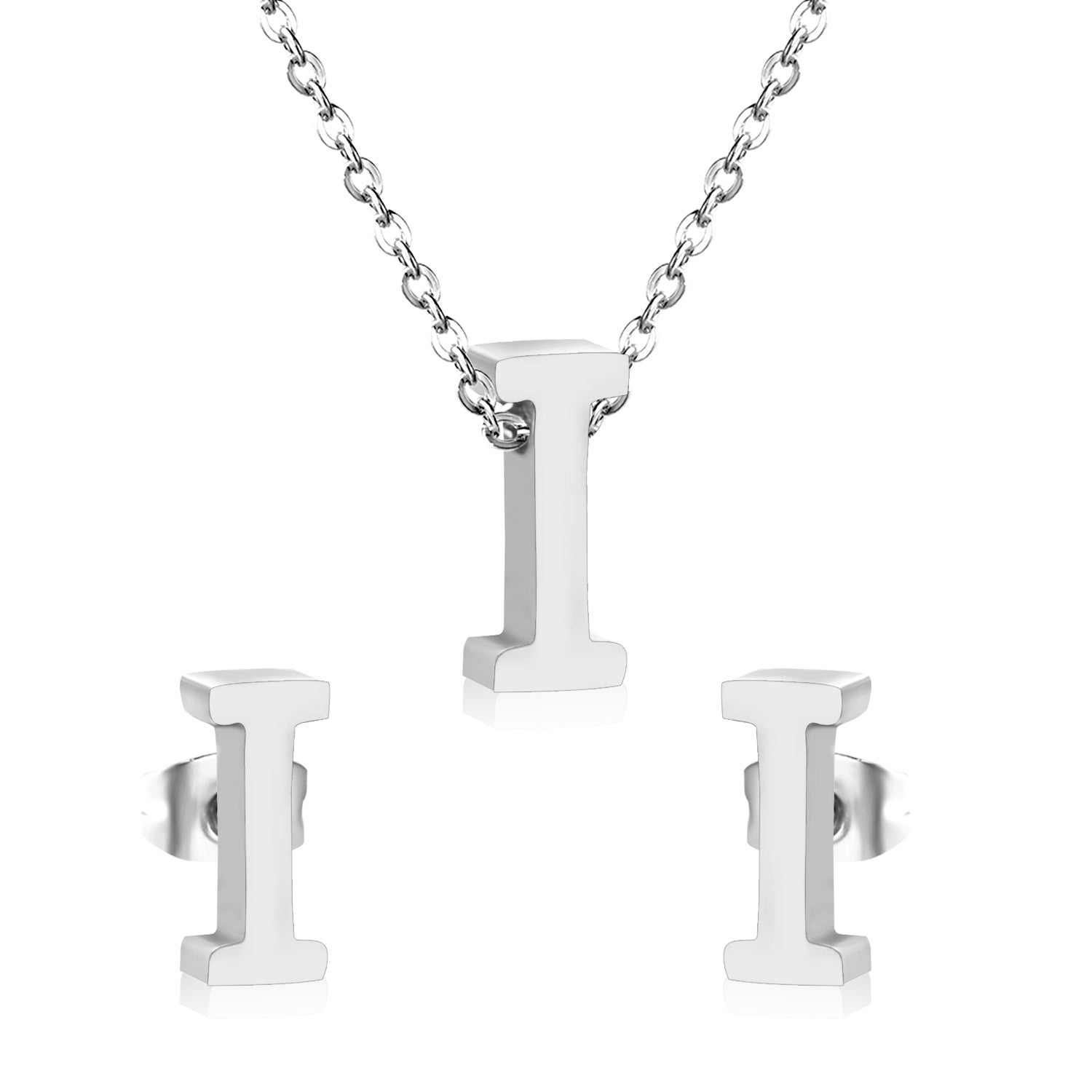 Steel/Gold Cut Letters Set without Diamonds A-Z asonjewelry