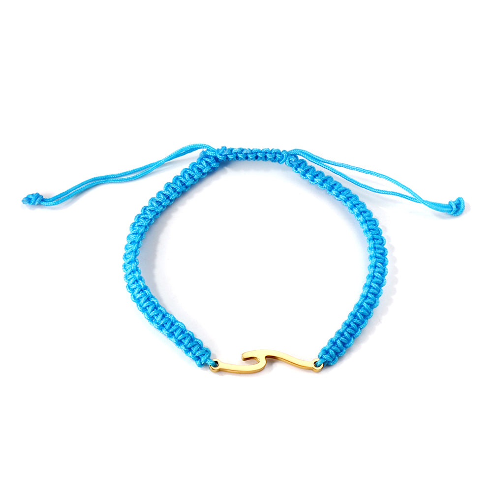 shaped accessories blue soft bracelet 24cm gold color asonjewelry