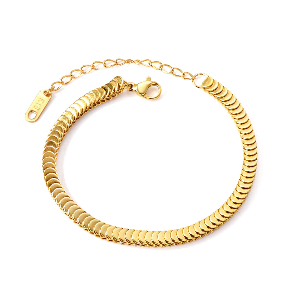 Soft chain bracelet 16+5cm gold asonjewelry