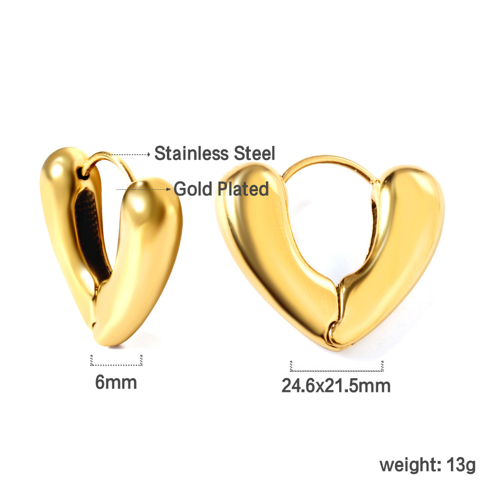 Heart shaped earring clasp 6*24.6*21.5mm asonjewelry