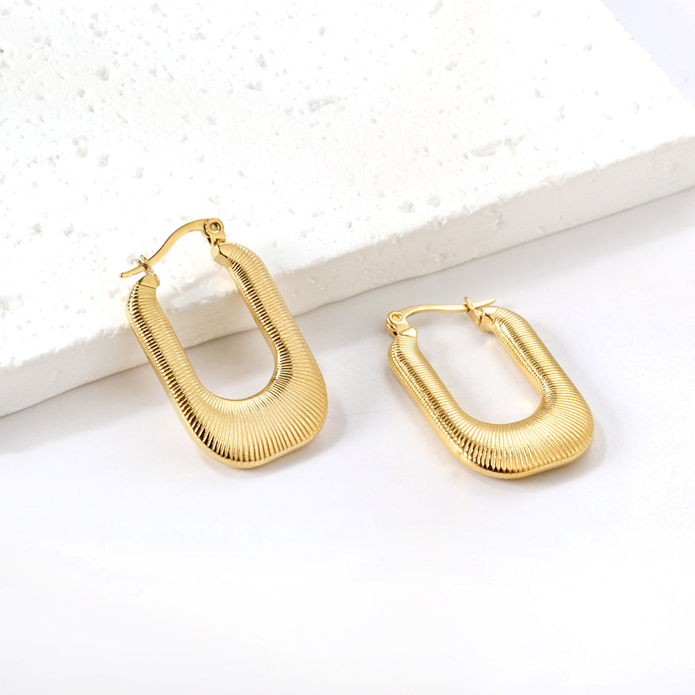 Rectangle fine grain earring clasp 3.7*20*32mm asonjewelry