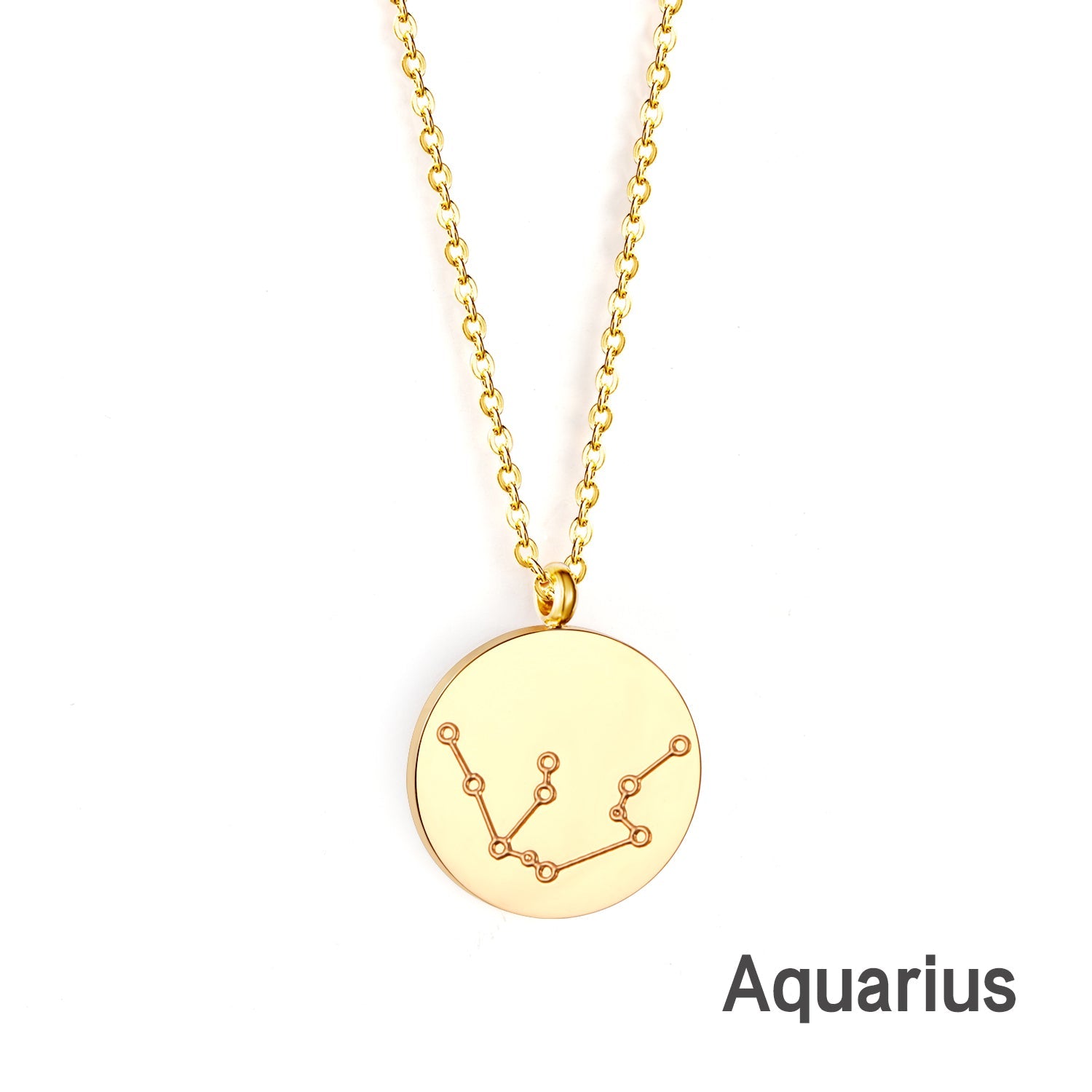 12 Zodiac Signs Virgo & Aquarius & Pisces & Gemini & Scorpio & Libra & Aries & Taurus & Cancer & Capricorn & Leo & Sagittarius Pendant Necklace asonjewelry