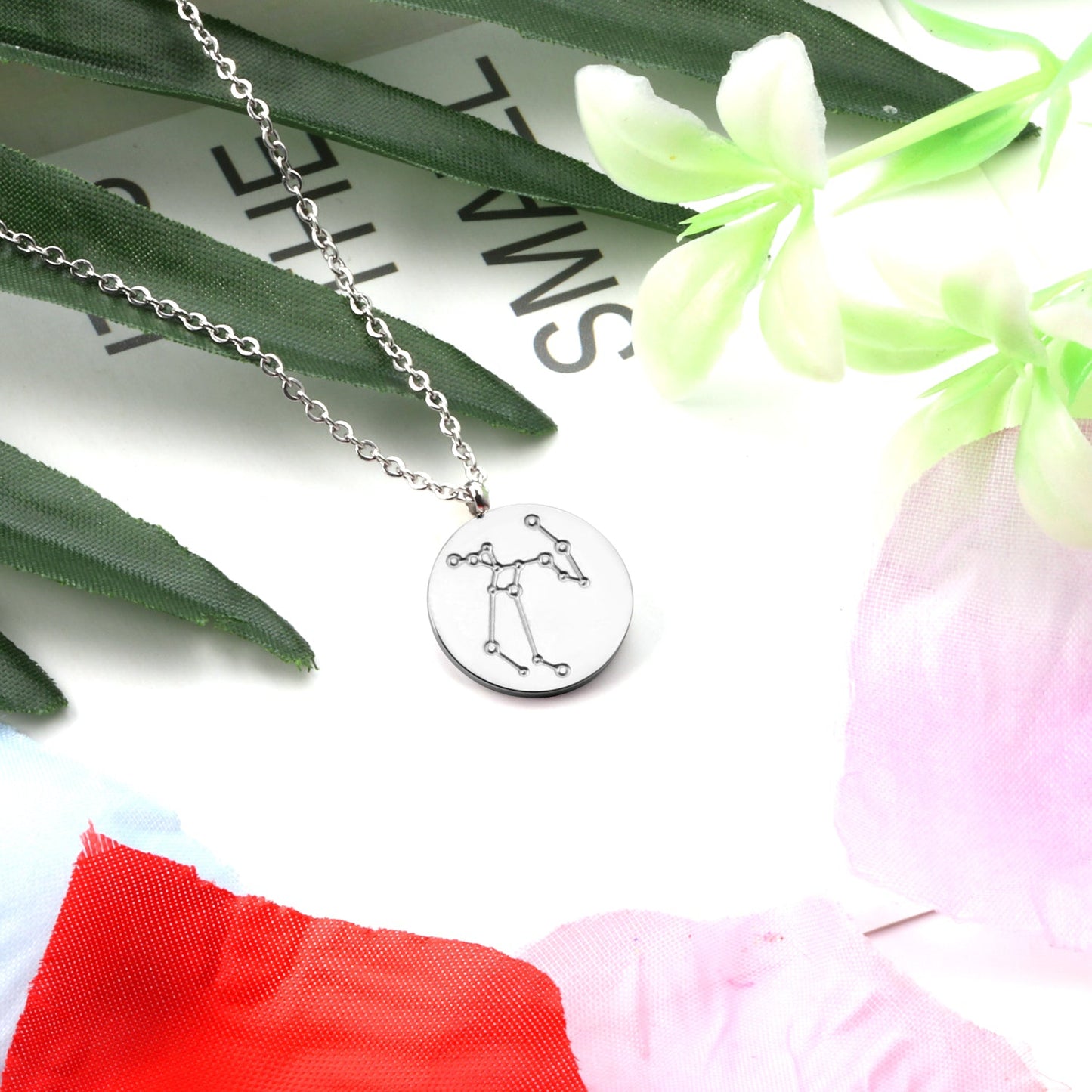 12 Zodiac Signs Virgo & Aquarius & Pisces & Gemini & Scorpio & Libra & Aries & Taurus & Cancer & Capricorn & Leo & Sagittarius Pendant Necklace asonjewelry