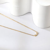10*1.7mm Bone Stick White Diamond Pendant 0.3 Cross Chain*43+5cm End Chain Necklace Steel/Golden
