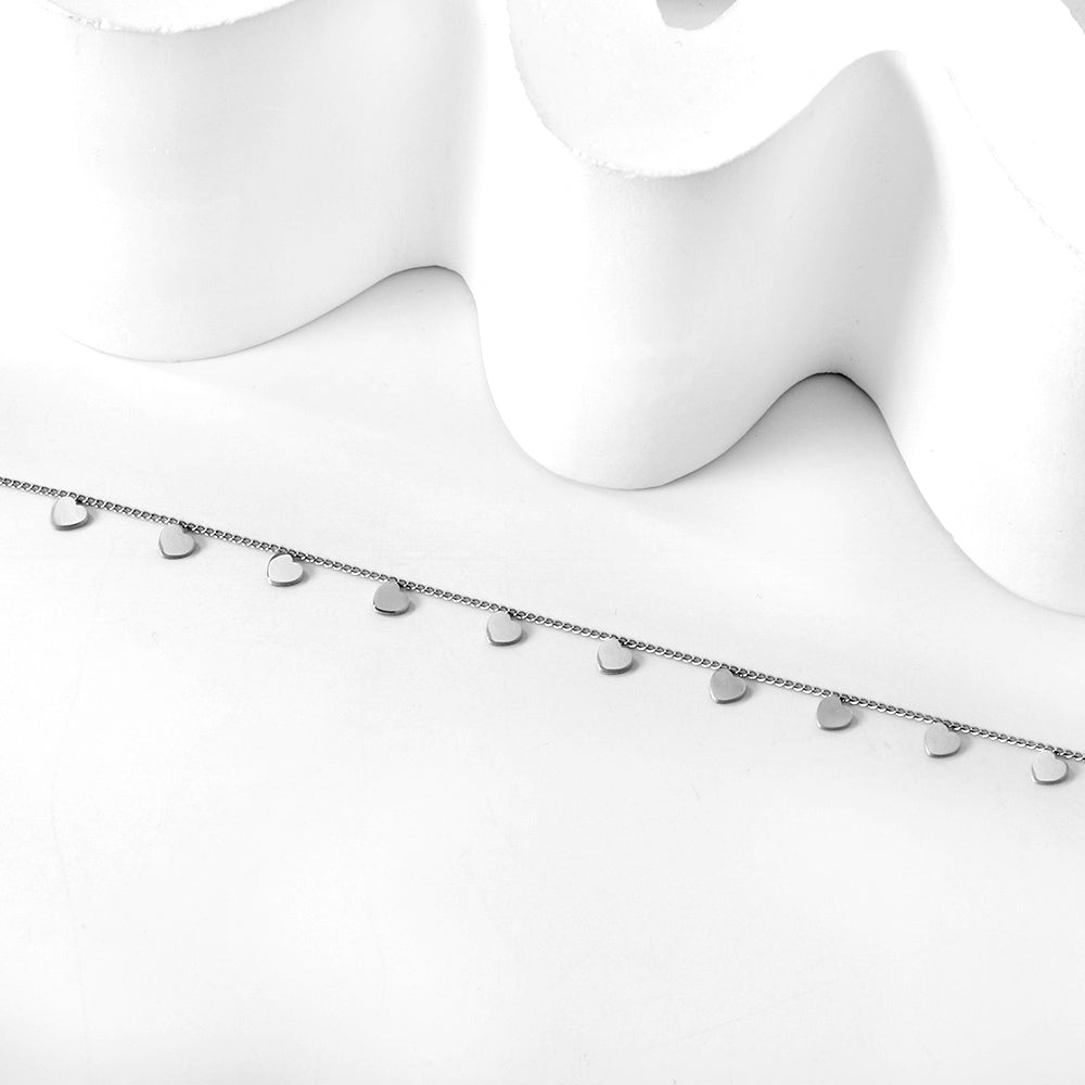 14 Heart Accessory Anklet 21+5cm Gold Color asonjewelry