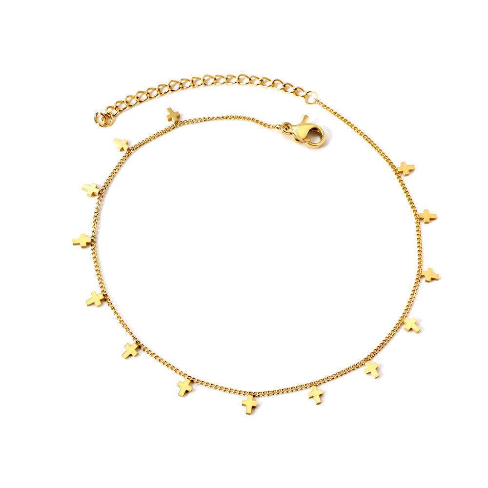 14 Crosses Accessories Anklet 21+5cm asonjewelry