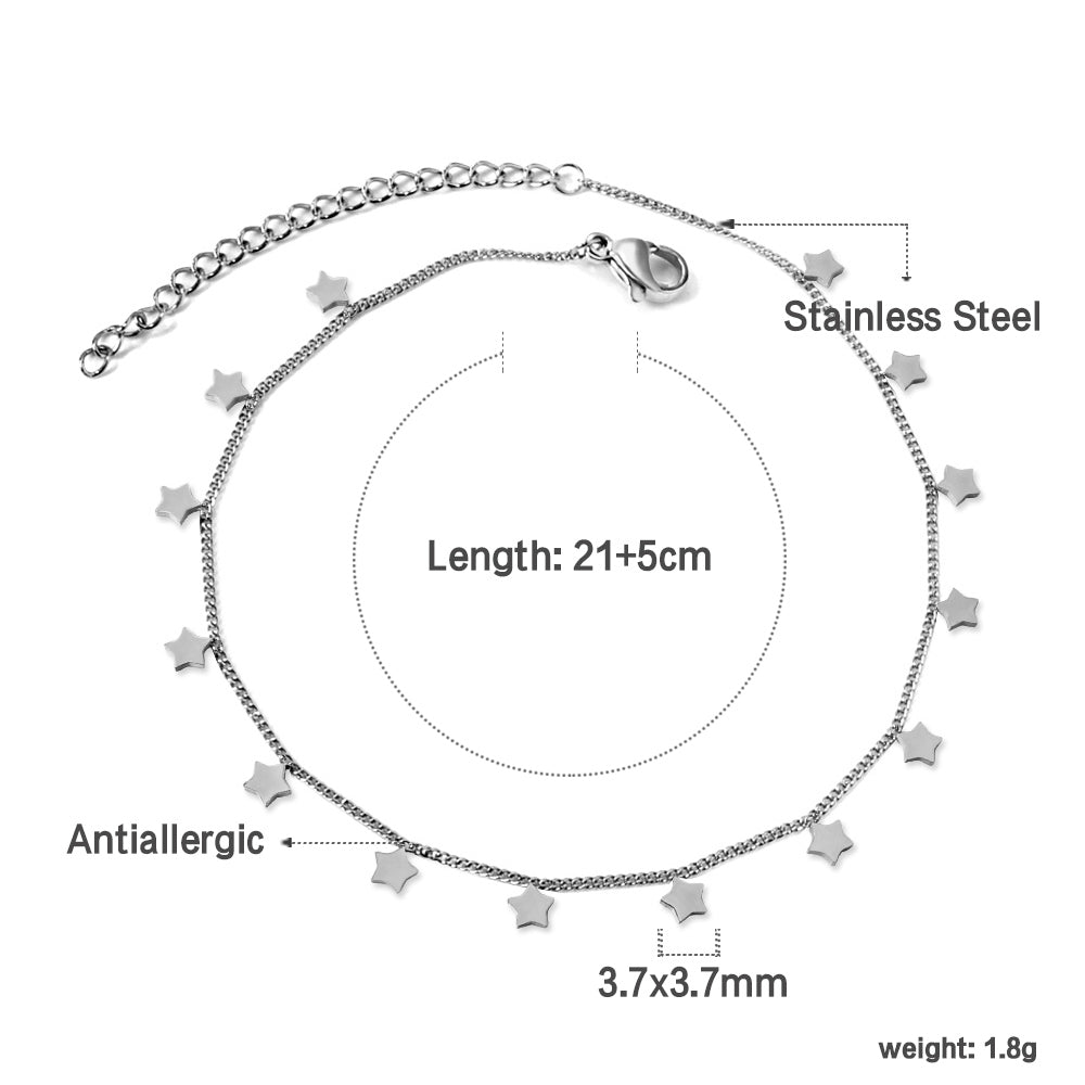 14 Star Accessories Anklet 21+5cm asonjewelry