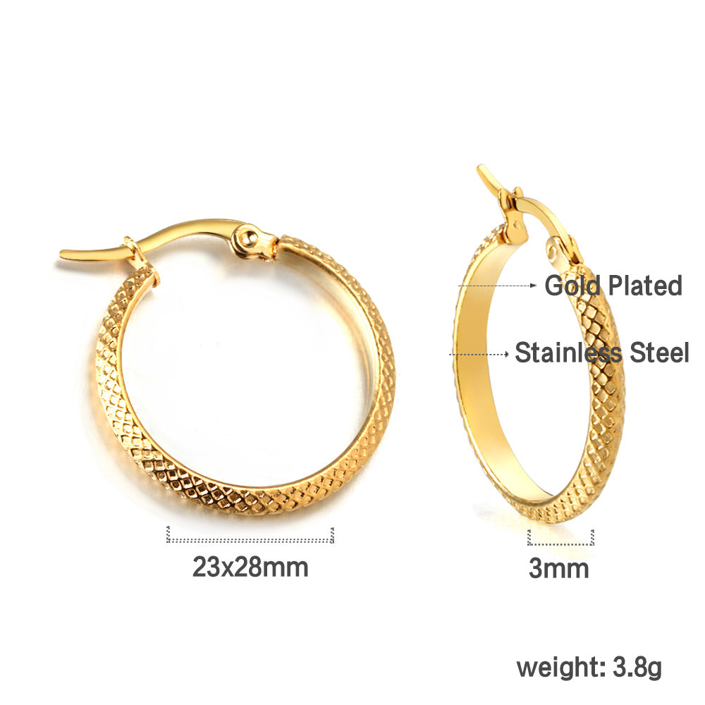Round mesh earrings 3*23*28mm asonjewelry