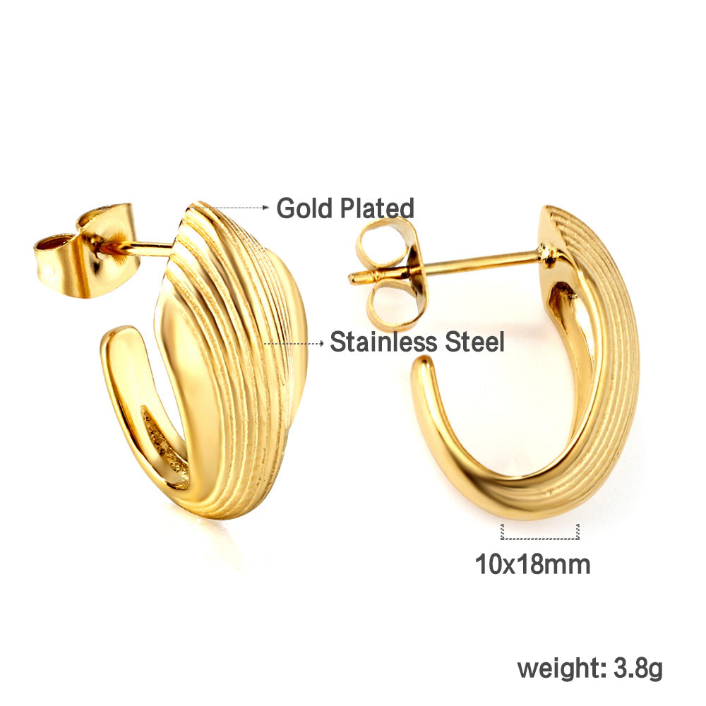 Boucle d'oreille ovale ouverte 10*13*18mm