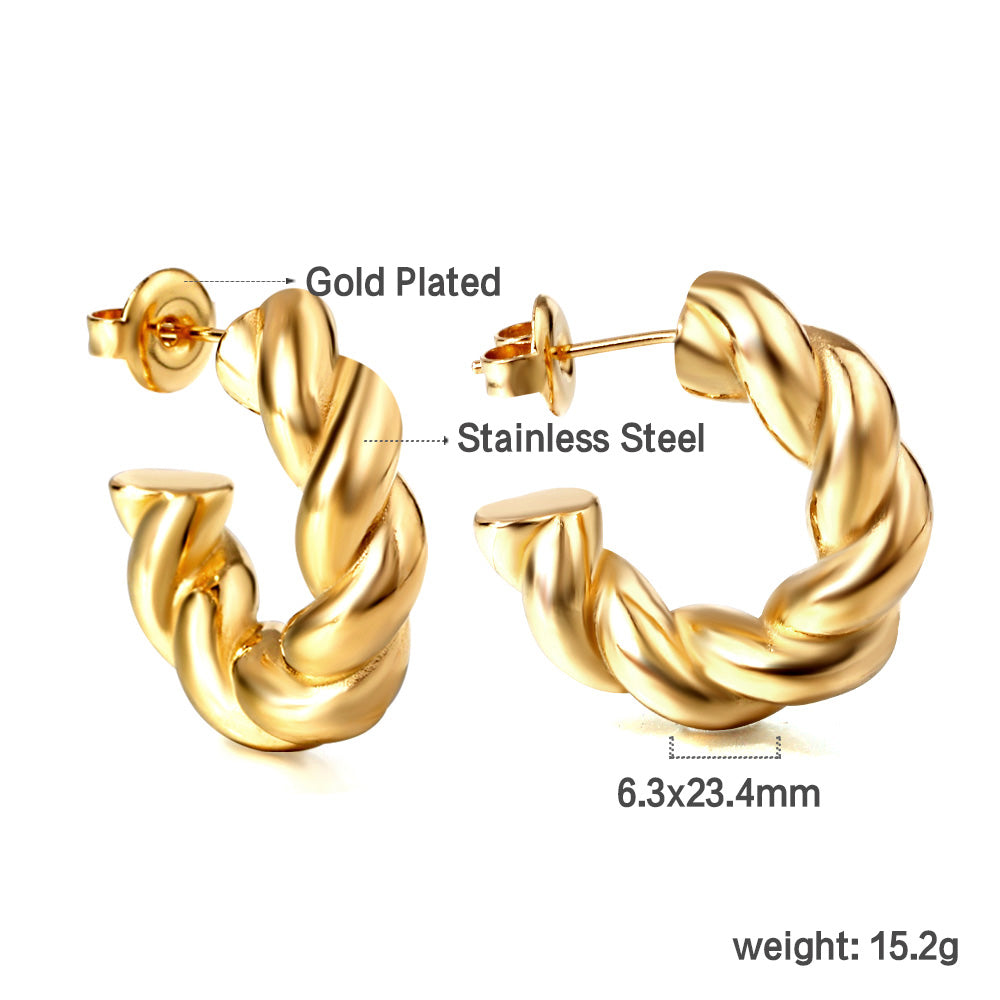 Open semicircle ear buckle 6.5*23mm