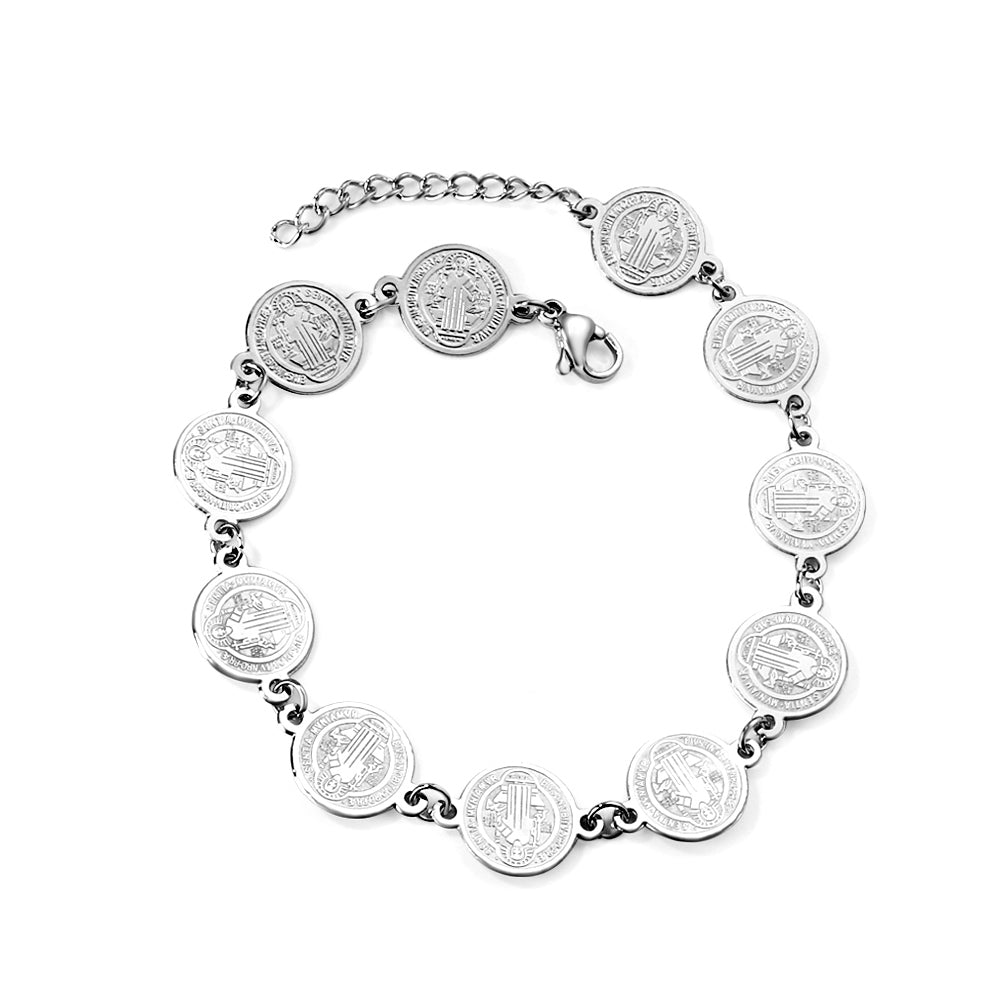 11 round with portrait charm bracelet asonjewelry