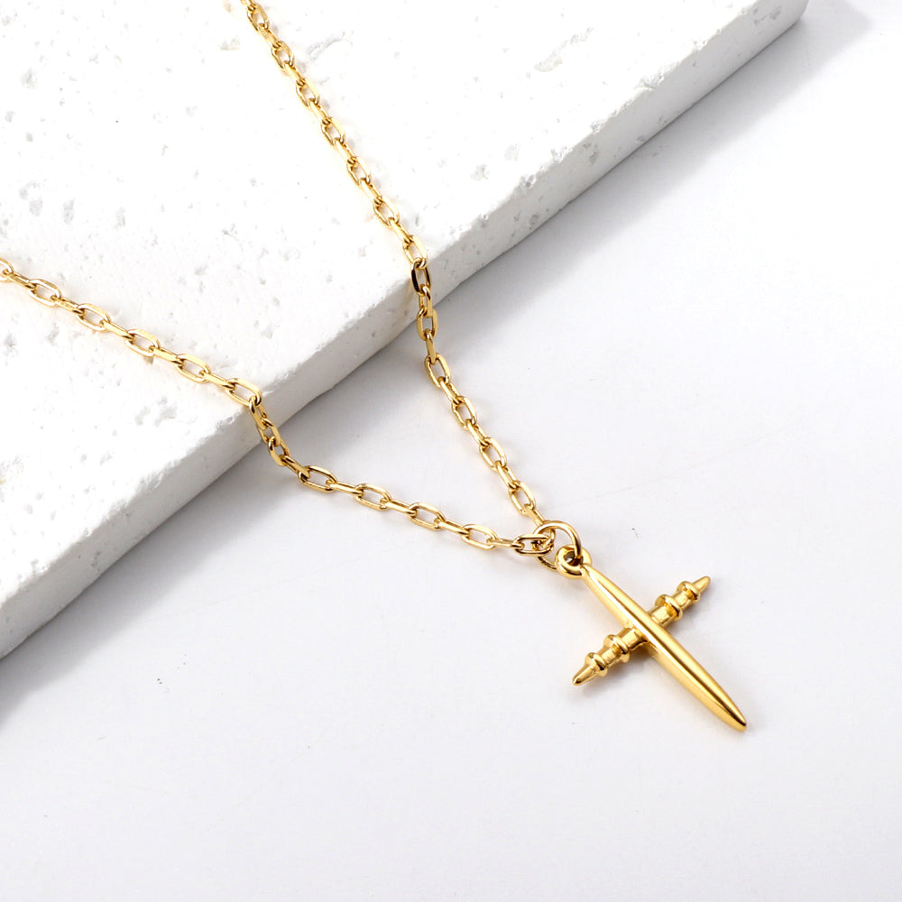 Crucifix Pendant Necklace 46+5cm asonjewelry