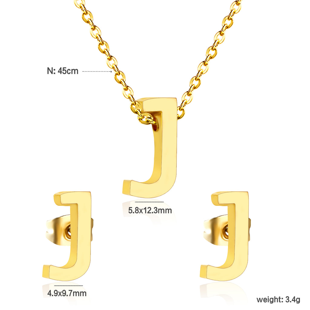 Steel/Gold Cut Letters Set without Diamonds A-Z