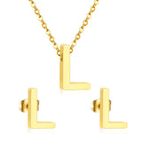 Steel/Gold Cut Letters Set without Diamonds A-Z
