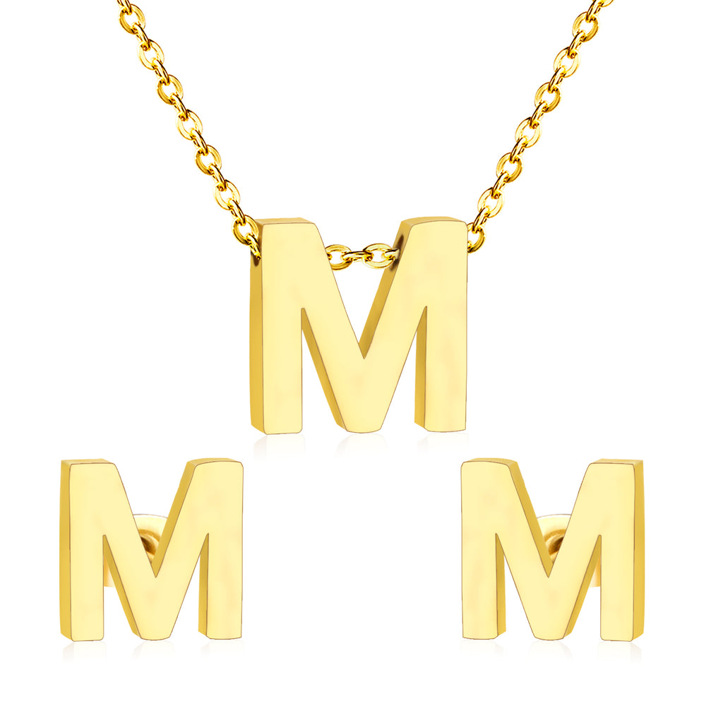 Steel/Gold Cut Letters Set without Diamonds A-Z