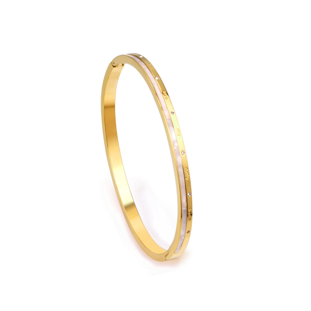 ASON 316L Stainless Steel Gold Color Chain Bracelet Simple Bangle with Extender 19+3cm Fashion Jewelry for Women Men Gift asonjewelry