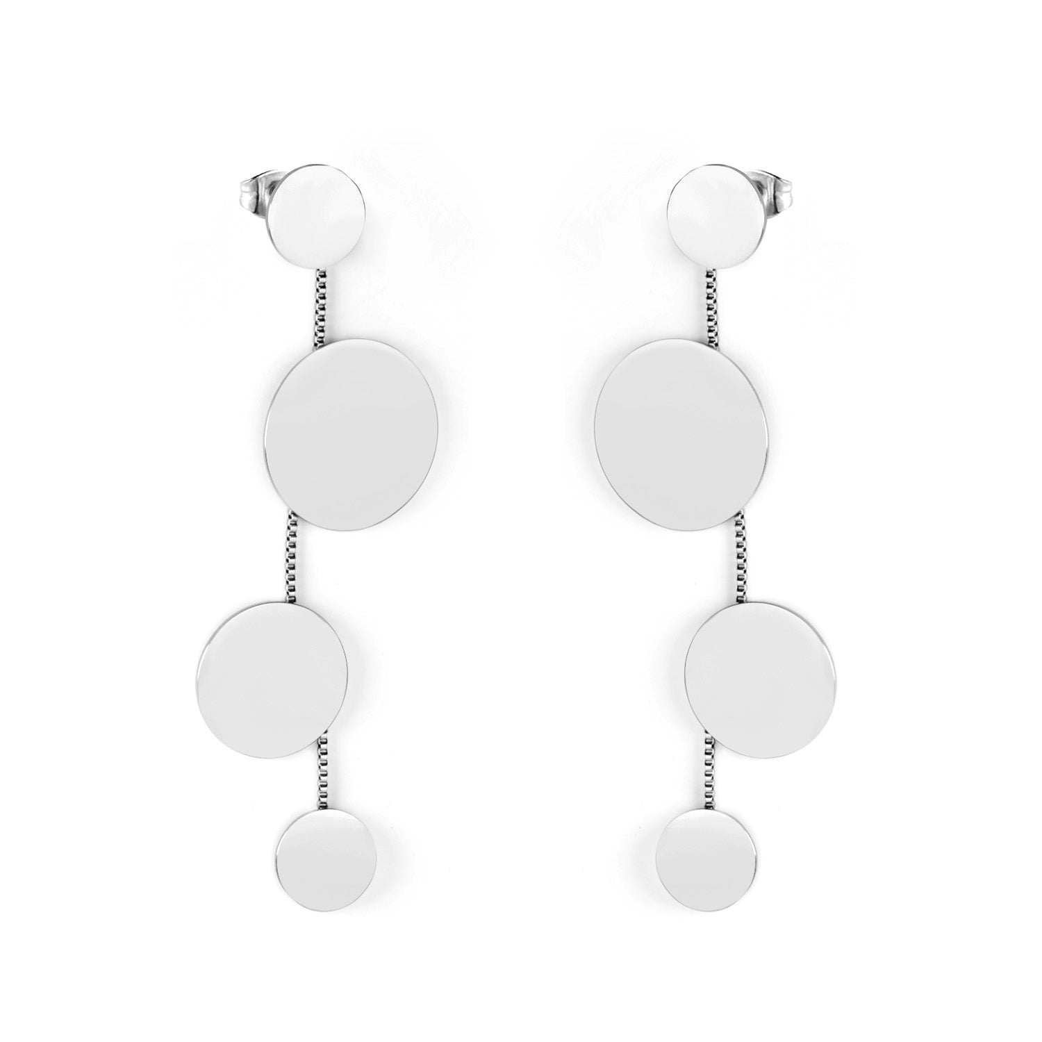 12+22+18+12mm round glossy earrings asonjewelry