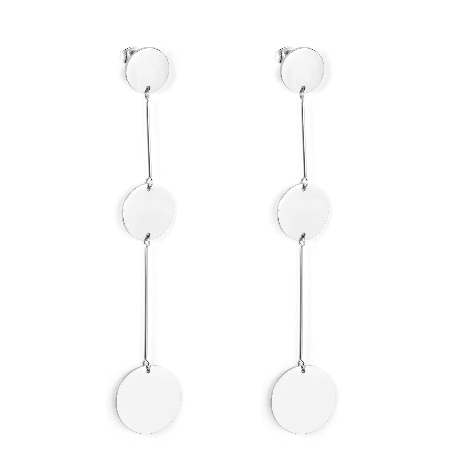 12+15+18mm Round Glossy Earrings asonjewelry