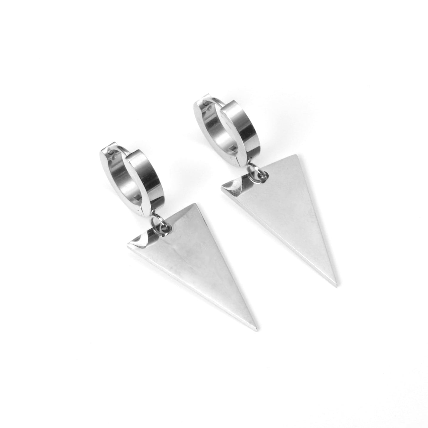 3x12mm earclips + 14x25mm triangular glossy earrings asonjewelry