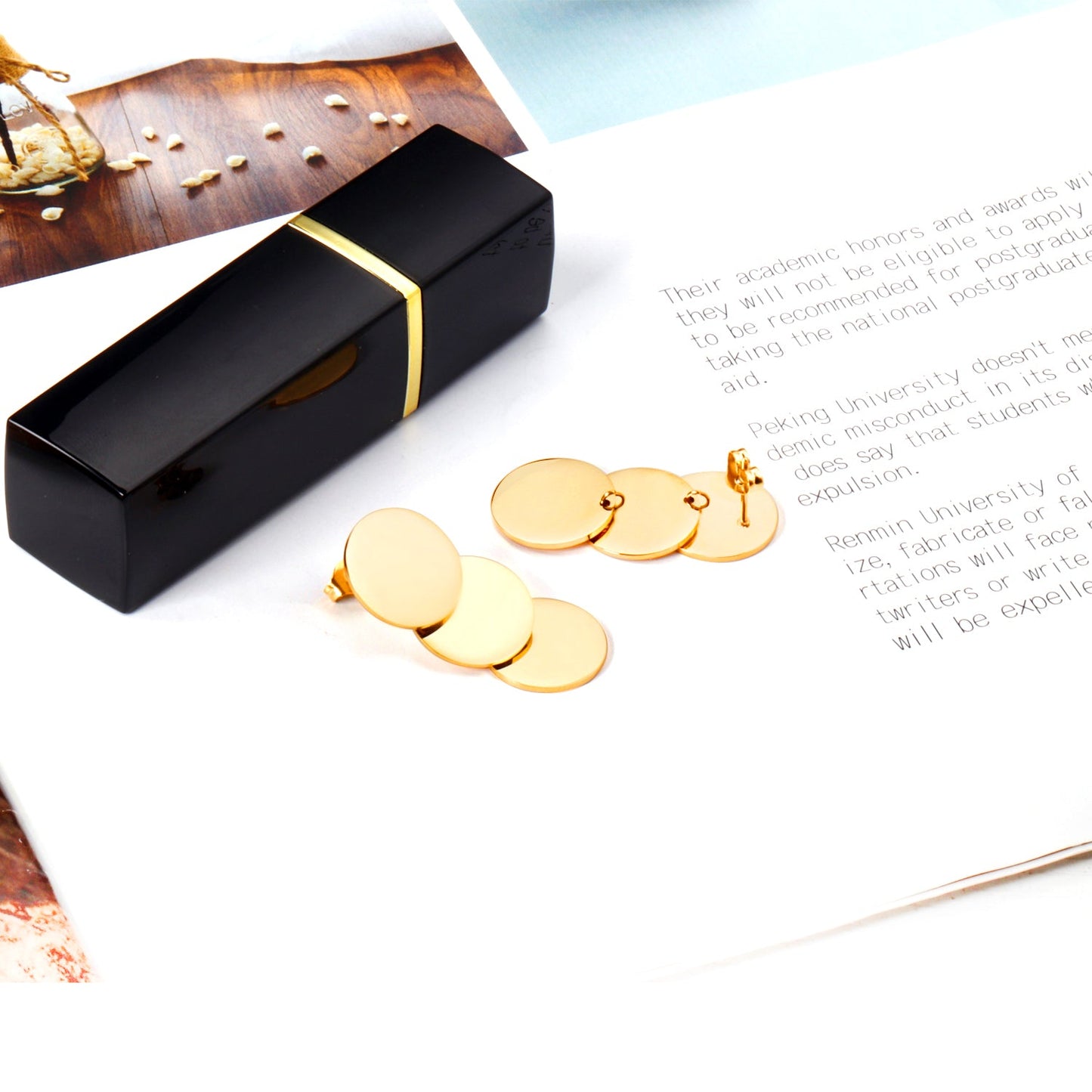 15x35mm Round Smooth Earrings Pendant asonjewelry